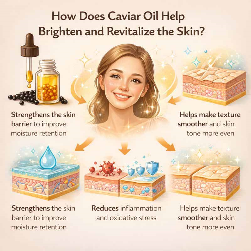 روغن خاویار برای رفع چین‌وچروک صورت و شاداب تر و شفاف‌تر شدن پوست