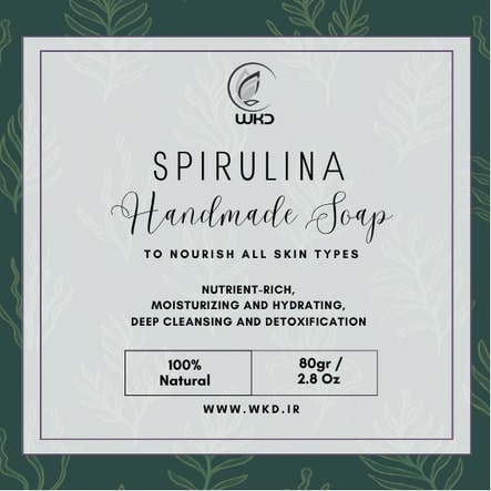 لیبل صابون جلبک اسپیرولینا