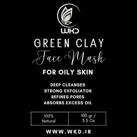 ماسک صورت خاک رس سبز 100گرمی