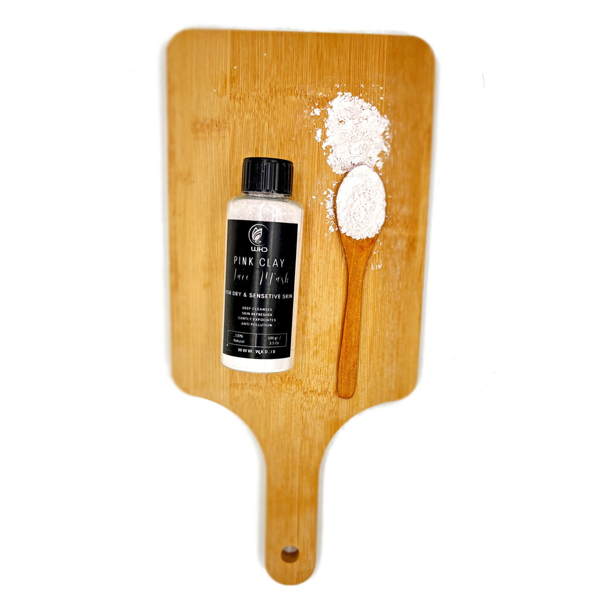 ماسک صورت خاک رس صورتی WKD با اکسسوری