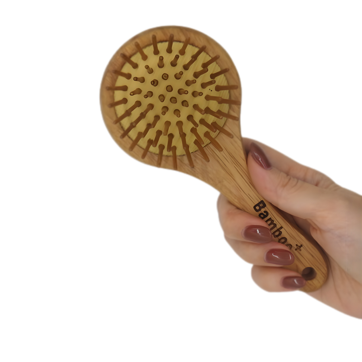 برس چوبی دندانه بامبو کوچک گرد