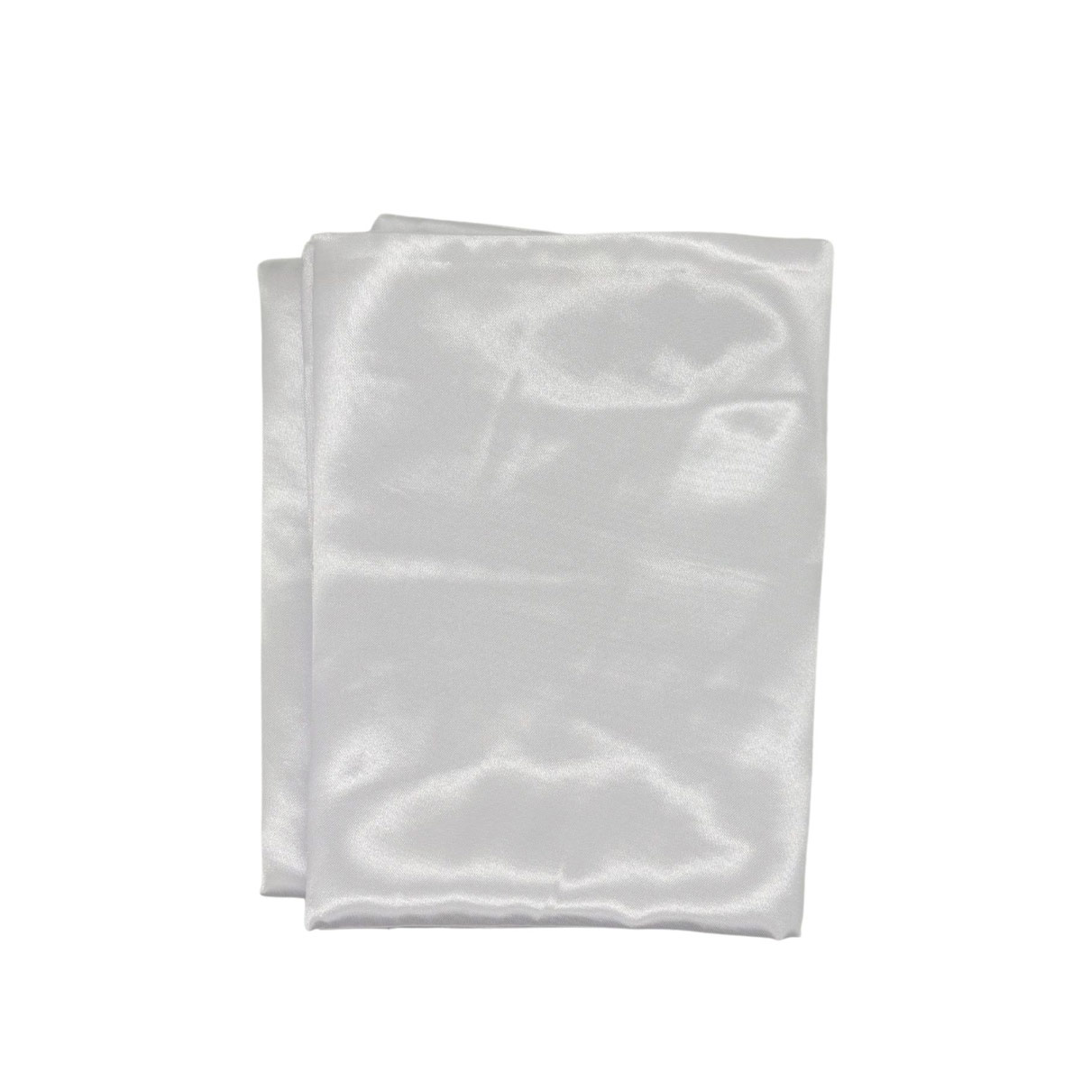 پارچه روبالشی ساتن سفید صدفی