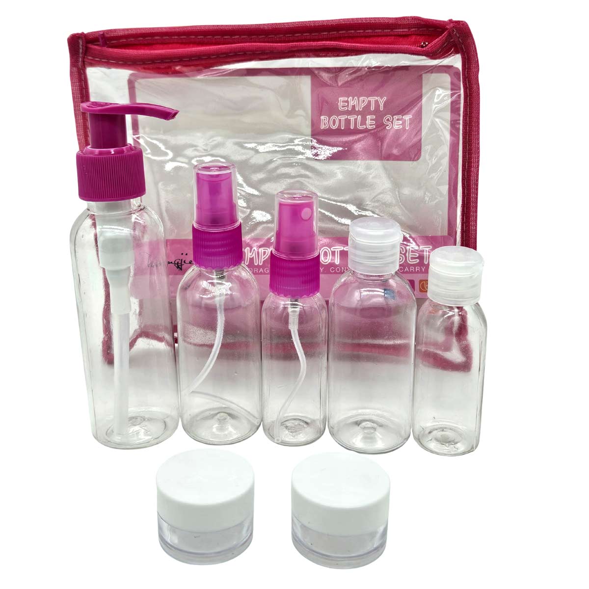 پک مسافرتی  8 تکه ظروف مراقبت از پوست و مو 