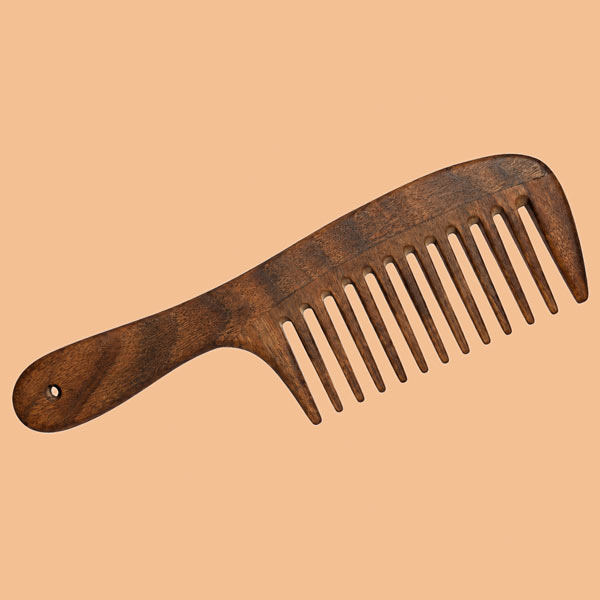 شانه چوبی مو فر