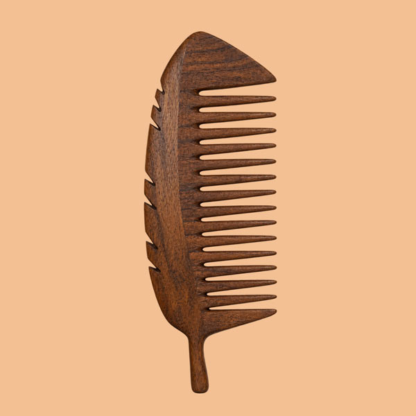 شانه چوبی طرح برگ